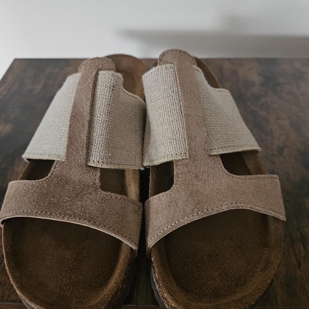 Tan and Cream Sandals
